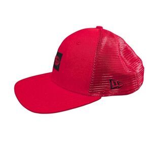 New Era San Francisco 49ers Scarlet Shanahan Square Trucker 9FIFTY Snapback Hat